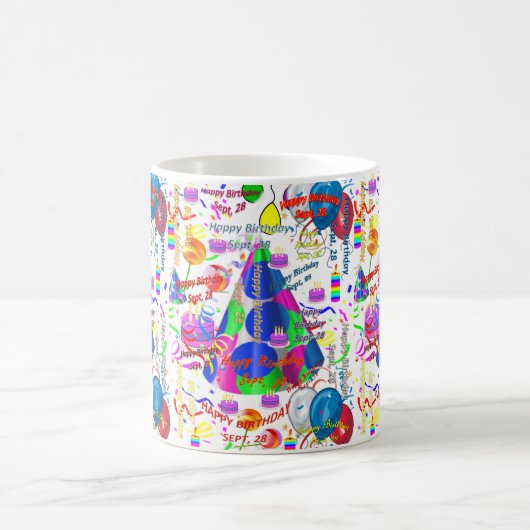 28 septembre Mug d'anniversaire (Centre)