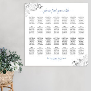 28 Tableau Frilly Mariage Tableau Siège Blanc Bleu
