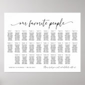 28 Tafels Onze favoriete Mensen Zitschema Plan Poster (Voorkant)