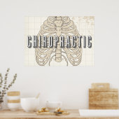 28" x 20", Poster vintage chiropratique (Cuisine)