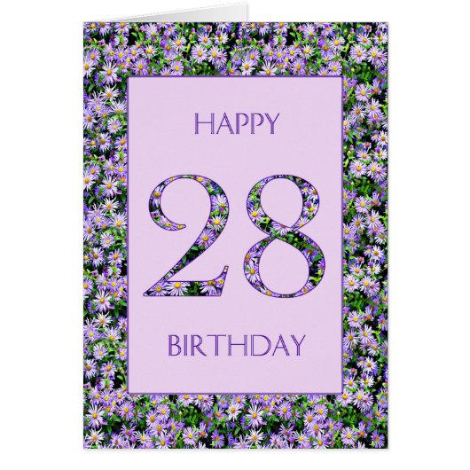 28e anniversaire de marguerites violettes (Devant)