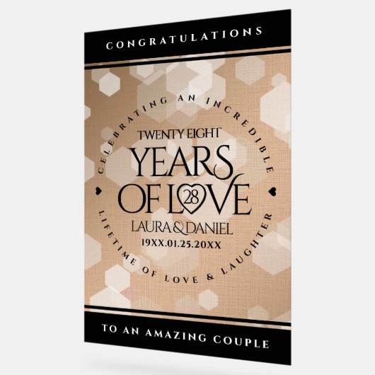 28e anniversaire du Mariage de lin élégant (Angle)
