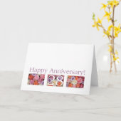 28e anniversaire Mariage Carte pastel roses (Fleur jaune)
