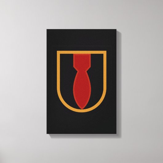 28e EOD Beret flash Canvas Afdruk (Voorkant)