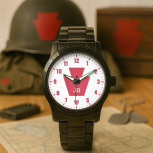 28e Infanterie "Keystone" Divisie Gepersonaliseerd Horloge