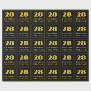 28e verjaardag - Art Deco geïnspireerde look "28" Cadeaupapier