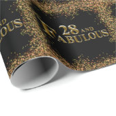 28e verjaardag cadeaupapier (Rol Hoek)