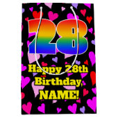 28e verjaardag: Het liefhebbende Kunstpatroon, Reg Medium Cadeauzakje (Voorkant)