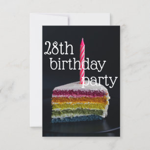 28e verjaardag kaart