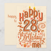 28e verjaardag voor mij - joyeux anniversaire (Voorkant / Achterkant)