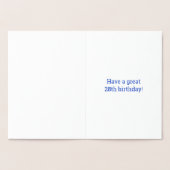 28ème anniversaire : Audacieux "28 ans !" Carte Go (Intérieur)