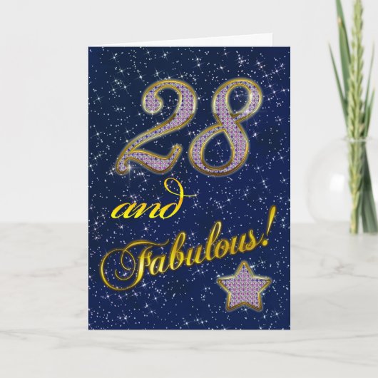 28ste de partijUitnodiging van de Verjaardag (Voorkant)