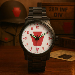 28th Infantry Division "Bloody Bucket" Black Horloge