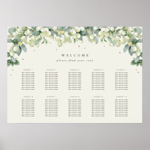 28x20" 10 Tafels van 10 Zitkaarten Poster