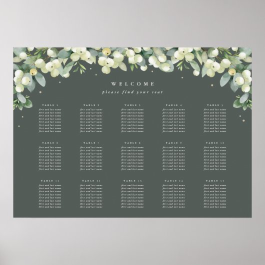 28x20" 15 Tableaux de 8 places Poster (Devant)