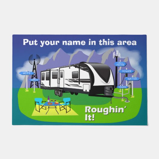 2970RL - Groot ontwerp - Stel je voor dat je er ru Deurmat (Voorkant)