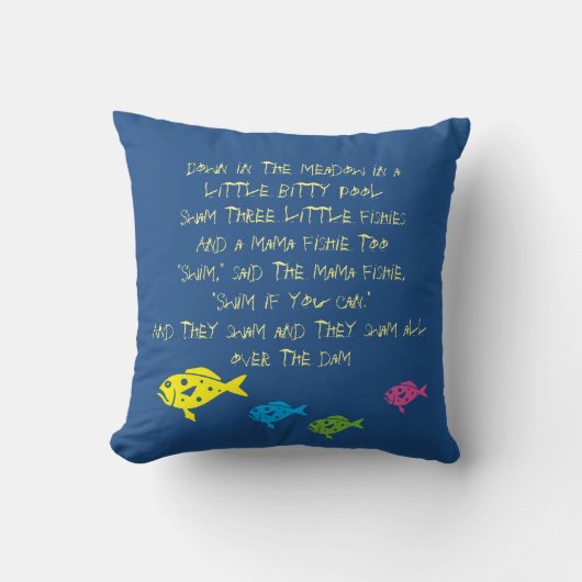 $ 29.95/€ 27,95 trois peu de coussin de Fishies (Recto)