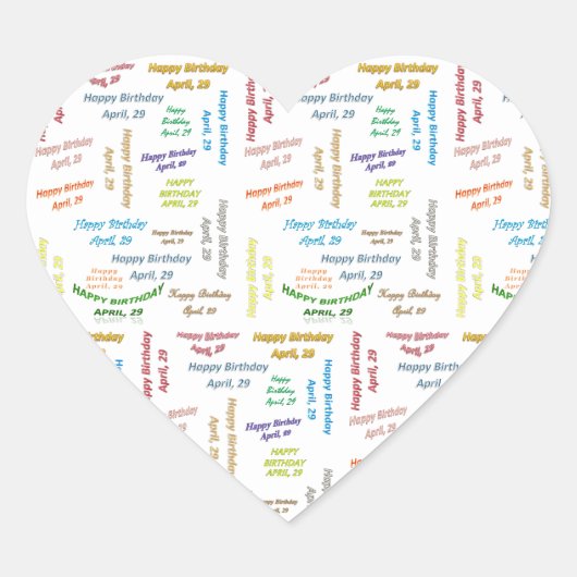 29 april, 29 oktober Sticker (Voorkant)