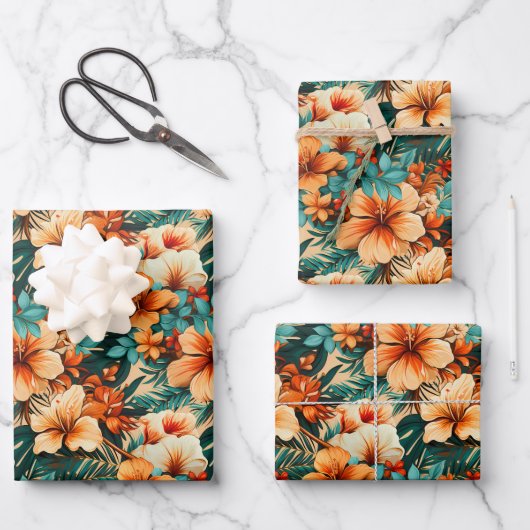 #29 Bloemen patroon Inpakpapier Vel (Voorkant)