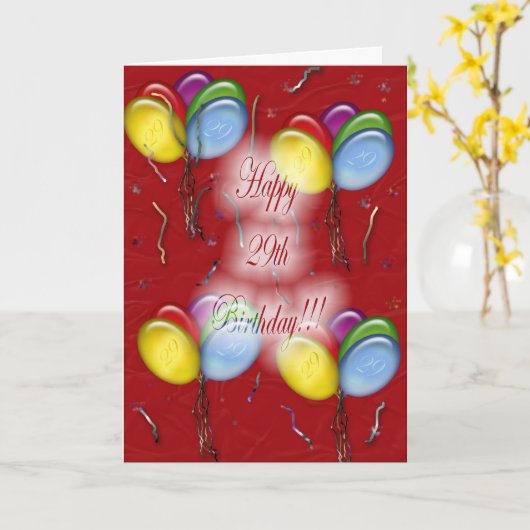 29 Carte d'anniversaire (Fleur jaune)