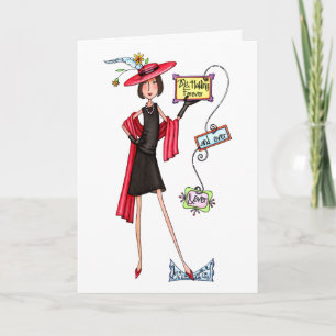 29 et tenir la carte d'anniversaire chic