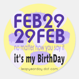 29 FEB. RONDE STICKER