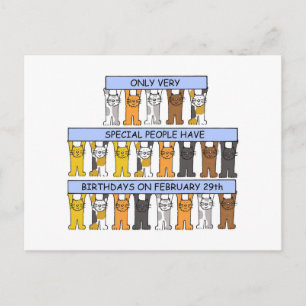 29 februari - Verjaardag katten Briefkaart