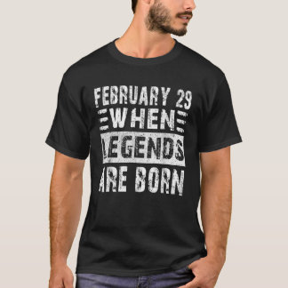 29 februari Verjaardagen Voor Mannen Vrouwen Koel  T-shirt