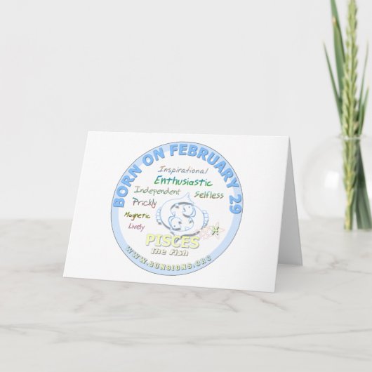 29 februari - Vissen Kaart (Voorkant)