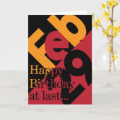 29 février carte de joyeux anniversaire (Fleur jaune)