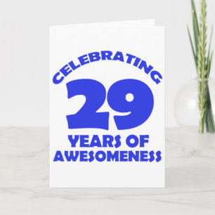 29 JAAR OUDE VERJAARDAG DESIGN KAART