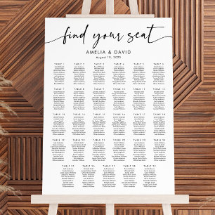 29 Tafels Vind Je Plaats Zitplaats Chart Poster