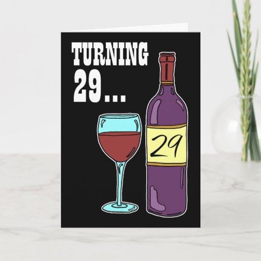 29 Vin 29e Anniversaire Carte (Devant)