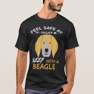 29 Voel je veilig 's nachts Slaap met een beagle T-shirt