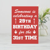 29e anniversaire 31e anniversaire Invitation RED (Debout devant)