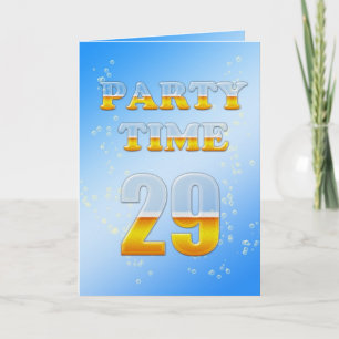 29e anniversaire invitation à la fête avec beaucou
