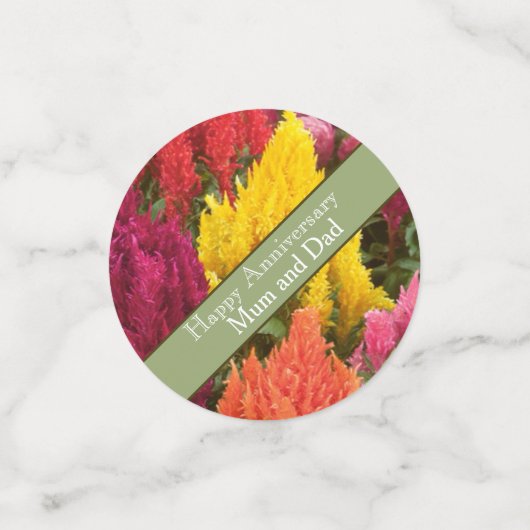 29e bruiloft Jubileum Celosia Confetti (Kleine voorkant)