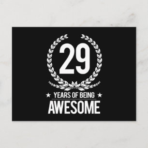 29e verjaardag (29 jaar Geweldige) Briefkaart