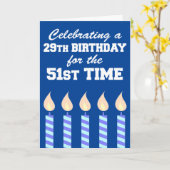 29e verjaardag 51e keer 80e Kaart (Gele Bloem)