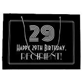 29e verjaardag — Art Deco Geïnspireerde look "29"  Groot Cadeauzakje (Achterkant)