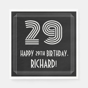 29e verjaardag: Art Deco Geïnspireerde look "29" + Servet