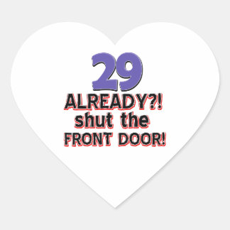 29e verjaardag design hart sticker