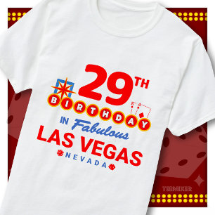 29e verjaardag Las Vegas welkomstbord feest squad T-shirt