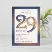 29e verjaardag uitnodiging (Staand voorkant)