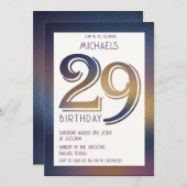 29e verjaardag uitnodiging (Voorkant / Achterkant)