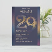 29e verjaardag uitnodiging (Staand voorkant)