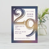 29e verjaardag uitnodiging (Staand voorkant)