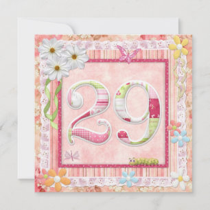29e verjaardagsfeeststijl voor scrapbooking kaart