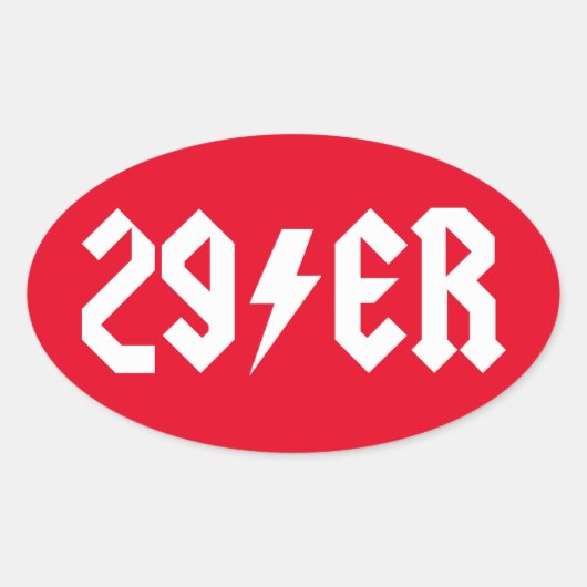 29er ovale sticker (Voorkant)