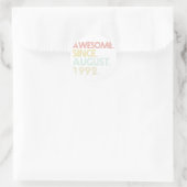 29th Birthday - 29 Years Old Awesome Since August  Ronde Sticker (Tas)